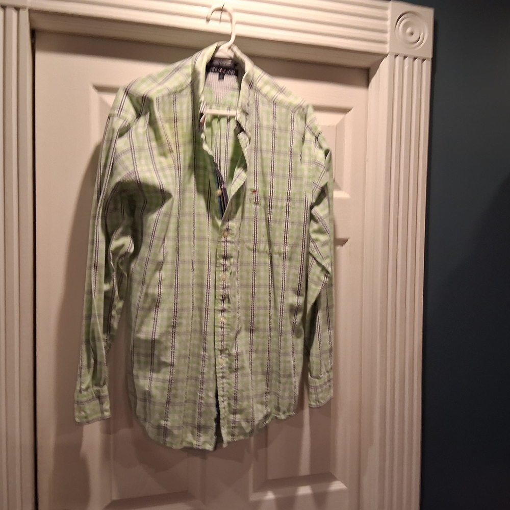 Tommy Hilfiger Green Casual Button Down Shirt
